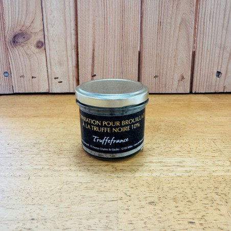 verrine de préparation pour brouillade à la truffe noire