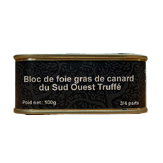 Bloc de foie gras de canard du Sud Ouest truffé 100g